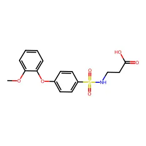 N-[[4-(2-Methoxyphenoxy)phenyl]sulfonyl]-beta-alanine structure