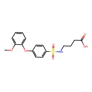 4-(((4-(2-Methoxyphenoxy)phenyl)sulfonyl)amino)butanoic acid structure