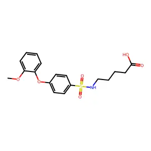 5-[4-(2-Methoxyphenoxy)benzenesulfonamido]pentanoic acid structure