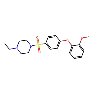 1-Ethyl-4-((4-(2-methoxyphenoxy)phenyl)sulfonyl)piperazine structure
