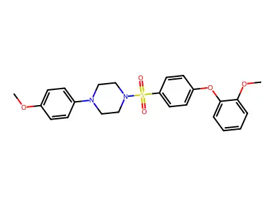 1-{[4-(2-Methoxyphenoxy)phenyl]sulfonyl}-4-(4-methoxyphenyl)piperazine structure