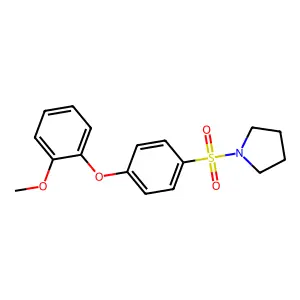 1-((4-(2-Methoxyphenoxy)phenyl)sulfonyl)pyrrolidine structure