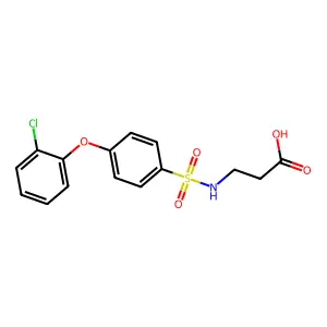 3-((4-(2-Chlorophenoxy)phenyl)sulfonamido)propanoic acid structure