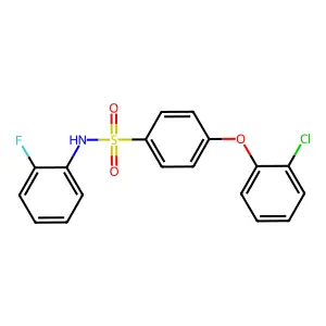 4-(2-chlorophenoxy)-N-(2-fluorophenyl)benzenesulfonamide structure