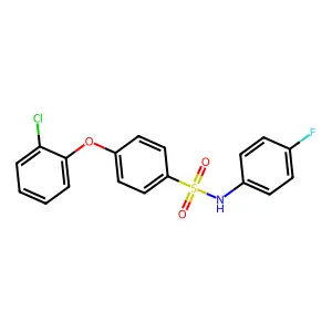 4-(2-chlorophenoxy)-N-(4-fluorophenyl)benzenesulfonamide structure