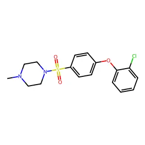 1-[4-(2-Chlorophenoxy)phenyl]sulfonyl-4-methylpiperazine structure