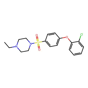 1-{[4-(2-Chlorophenoxy)phenyl]sulfonyl}-4-ethylpiperazine structure