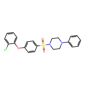 1-[4-(2-Chlorophenoxy)benzenesulfonyl]-4-phenylpiperazine structure