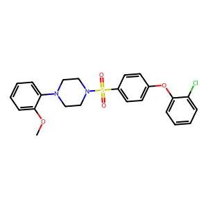 1-{[4-(2-Chlorophenoxy)phenyl]sulfonyl}-4-(2-methoxyphenyl)piperazine structure