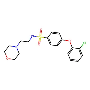 {[4-(2-Chlorophenoxy)phenyl]sulfonyl}(2-morpholin-4-ylethyl)amine structure