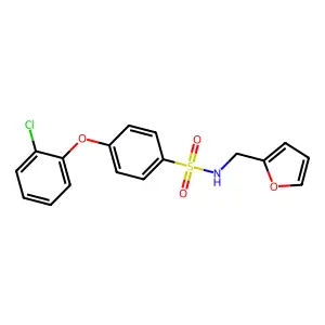 4-(2-chlorophenoxy)-N-(furan-2-ylmethyl)benzenesulfonamide structure