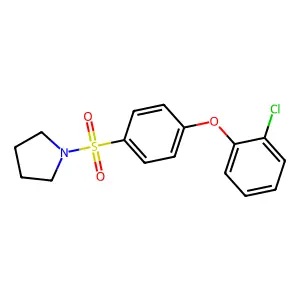 1-[4-(2-Chlorophenoxy)benzenesulfonyl]pyrrolidine structure