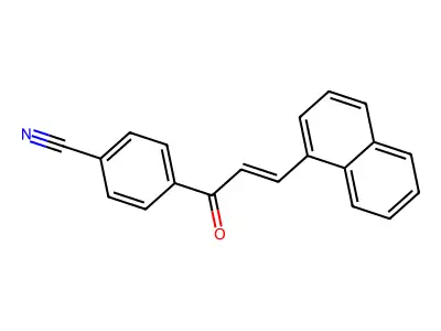 4-[3-(1-Naphthalenyl)-1-oxo-2-propen-1-yl]benzonitrile structure
