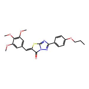 (Z)-2-(4-propoxyphenyl)-5-(3,4,5-trimethoxybenzylidene)thiazolo[3,2-b][1,2,4]triazol-6(5H)-one structure