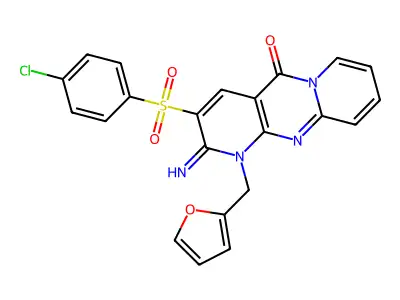 3-((4-Chlorophenyl)sulfonyl)-1-(furan-2-ylmethyl)-2-imino-1H-dipyrido[1,2-a:2',3'-d]pyrimidin-5(2H)-one structure