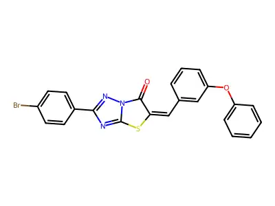 2-(4-BR-PH)-5-(3-Phenoxybenzylidene)(1,3)thiazolo(3,2-B)(1,2,4)triazol-6(5H)-one structure