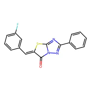 5-(3-Fluorobenzylidene)-2-phenyl(1,3)thiazolo(3,2-B)(1,2,4)triazol-6(5H)-one structure