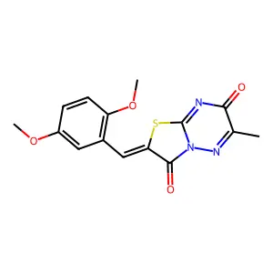 2-(2,5-Dimethoxybenzylidene)-6-methyl-2H-thiazolo[3,2-b][1,2,4]triazine-3,7-dione structure