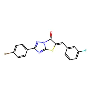 2-(4-BR-PH)-5-(3-Fluorobenzylidene)(1,3)thiazolo(3,2-B)(1,2,4)triazol-6(5H)-one structure