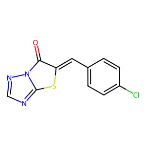 (5E)-5-(4-chlorobenzylidene)[1,3]thiazolo[3,2-b][1,2,4]triazol-6(5H)-one structure