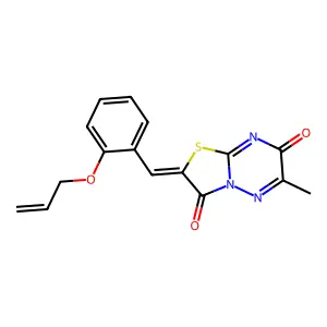 2-(2-(Allyloxy)benzylidene)-6-methyl-2H-thiazolo[3,2-b][1,2,4]triazine-3,7-dione structure