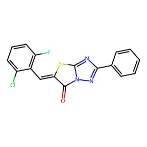 5-(2-Chloro-6-fluorobenzylidene)-2-phenylthiazolo[3,2-b][1,2,4]triazol-6(5H)-one structure