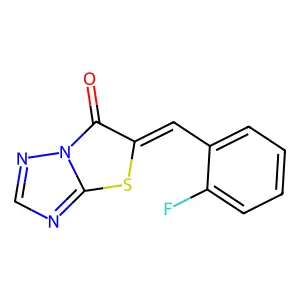 (5Z)-5-[(2-fluorophenyl)methylidene]-[1,3]thiazolo[3,2-b][1,2,4]triazol-6-one structure