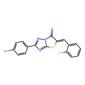 2-(4-BR-PH)-5-(2-Fluorobenzylidene)(1,3)thiazolo(3,2-B)(1,2,4)triazol-6(5H)-one structure