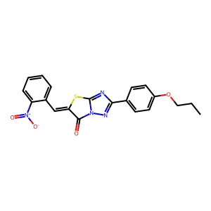 (Z)-5-(2-nitrobenzylidene)-2-(4-propoxyphenyl)thiazolo[3,2-b][1,2,4]triazol-6(5H)-one structure