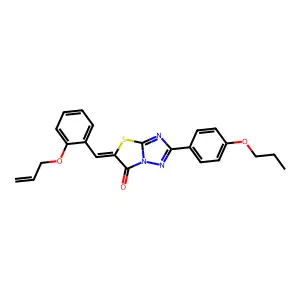 (5E)-5-[2-(allyloxy)benzylidene]-2-(4-propoxyphenyl)[1,3]thiazolo[3,2-b][1,2,4]triazol-6(5H)-one structure
