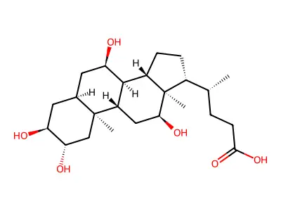 2beta,3alpha,7alpha,12alpha-Tetrahydroxy-5beta-cholan-24-oic Acid structure