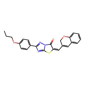 (Z)-5-((2H-chromen-3-yl)methylene)-2-(4-propoxyphenyl)thiazolo[3,2-b][1,2,4]triazol-6(5H)-one structure