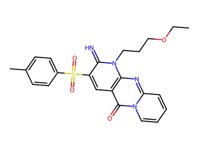 1-(3-Ethoxypropyl)-2-imino-3-tosyl-1H-dipyrido[1,2-a:2',3'-d]pyrimidin-5(2H)-one structure