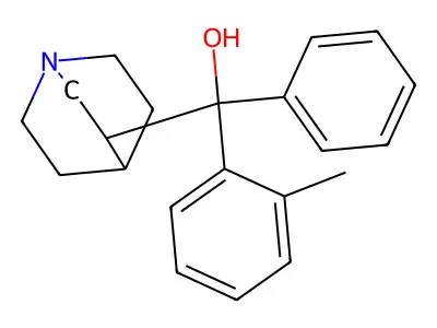 3-Quinuclidinemethanol, alpha-phenyl-alpha-(o-tolyl)- structure