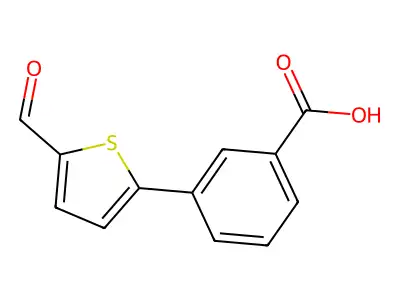 3-(5-Formyl-thiophen-2-yl)-benzoic acid structure