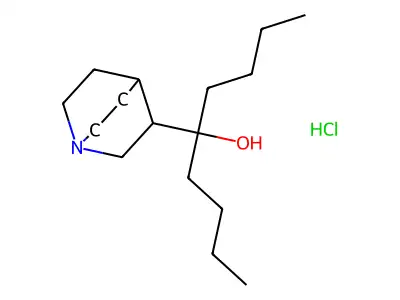3-Quinuclidinemethanol, alpha,alpha-dibutyl-, hydrochloride structure