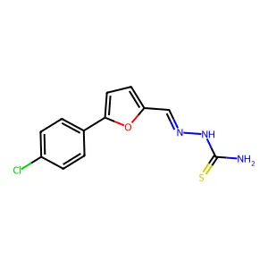 Hydrazinecarbothioamide, 2-[[5-(4-chlorophenyl)-2-furanyl]methylene]- structure