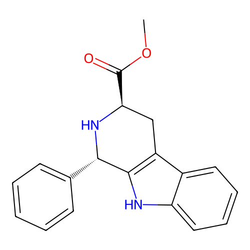 trans Methyl 1,2,3,4-tetrahydro-1-phenyl-9h-pyrido[3,4-b]indole-3-carboxylate structure