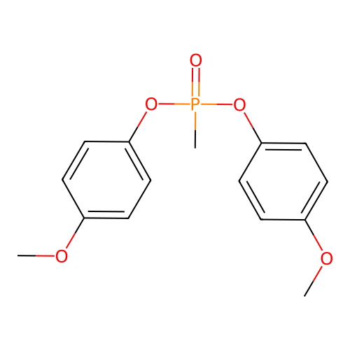 Phosphonic acid, methyl-, bis(4-methoxyphenyl) ester structure