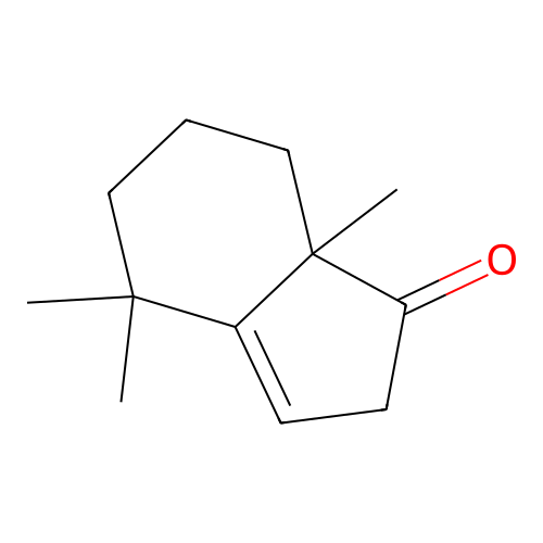 1H-Inden-1-one, 2,4,5,6,7,7a-hexahydro-4,4,7a-trimethyl- structure