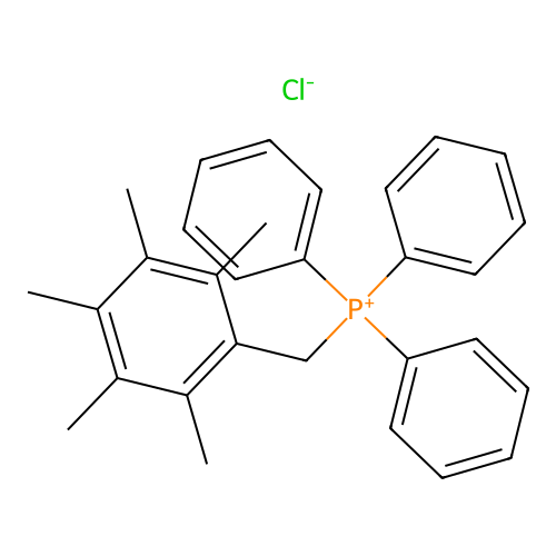 (2,3,4,5,6-Pentamethylphenyl)methyl-triphenylphosphanium chloride structure