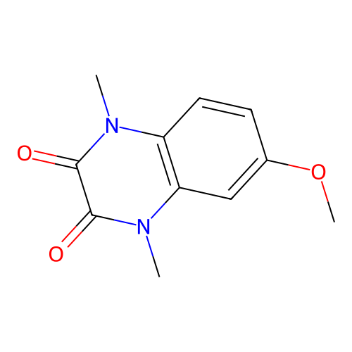 1,4-Dimethyl-6-methoxyquinoxaline-2,3-dione structure