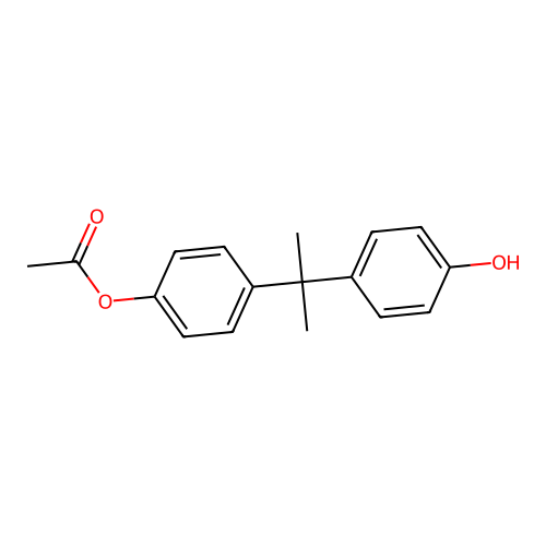 4-[2-(4-Hydroxyphenyl)prop-2-yl]phenyl acetate structure