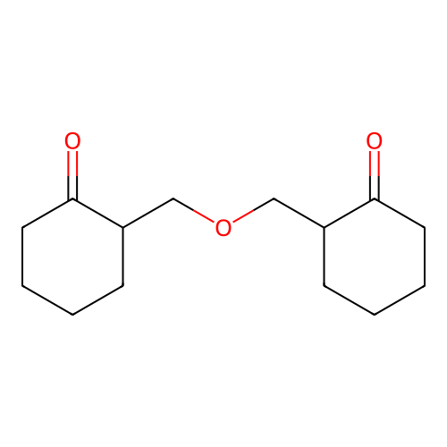 2,2'-(Oxydimethanediyl)dicyclohexanone structure