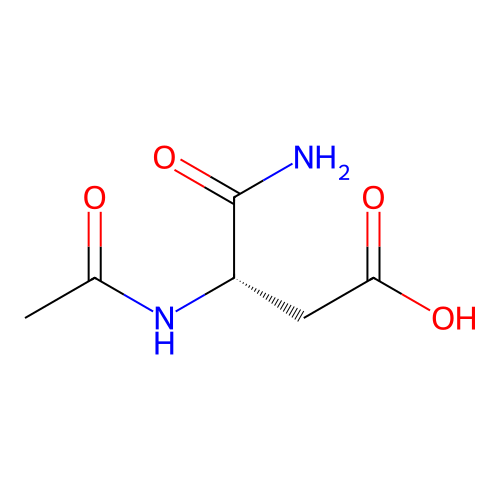 (3S)-3-carbamoyl-3-acetamidopropanoic acid structure