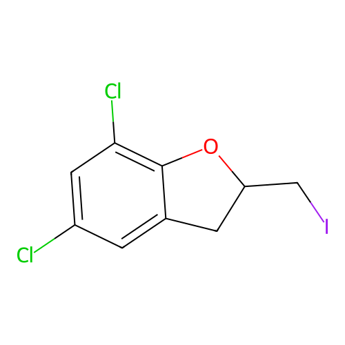 5,7-Dichloro-2-(iodomethyl)-2,3-dihydro-1-benzofuran structure