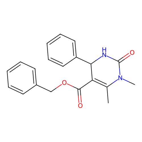 Benzyl 1,6-dimethyl-2-oxo-4-phenyl-1,2,3,4-tetrahydropyrimidine-5-carboxylate structure