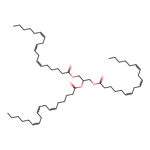 6,9,12-Octadecatrienoic acid, 1,2,3-propanetriyl ester, (all-Z)- structure