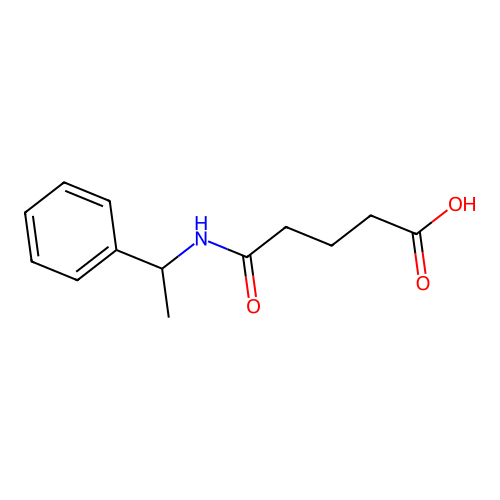 5-Oxo-5-[(1-phenylethyl)amino]pentanoic acid structure