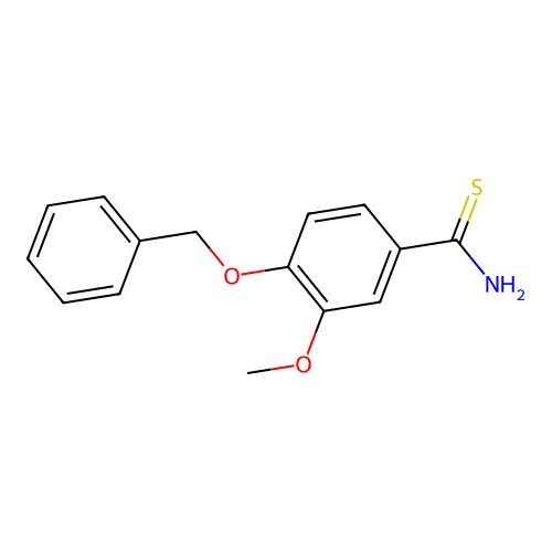 Benzenecarbothioamide, 3-methoxy-4-(phenylmethoxy)- structure